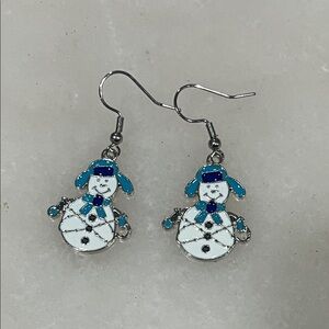 Snowman Dangle Earrings